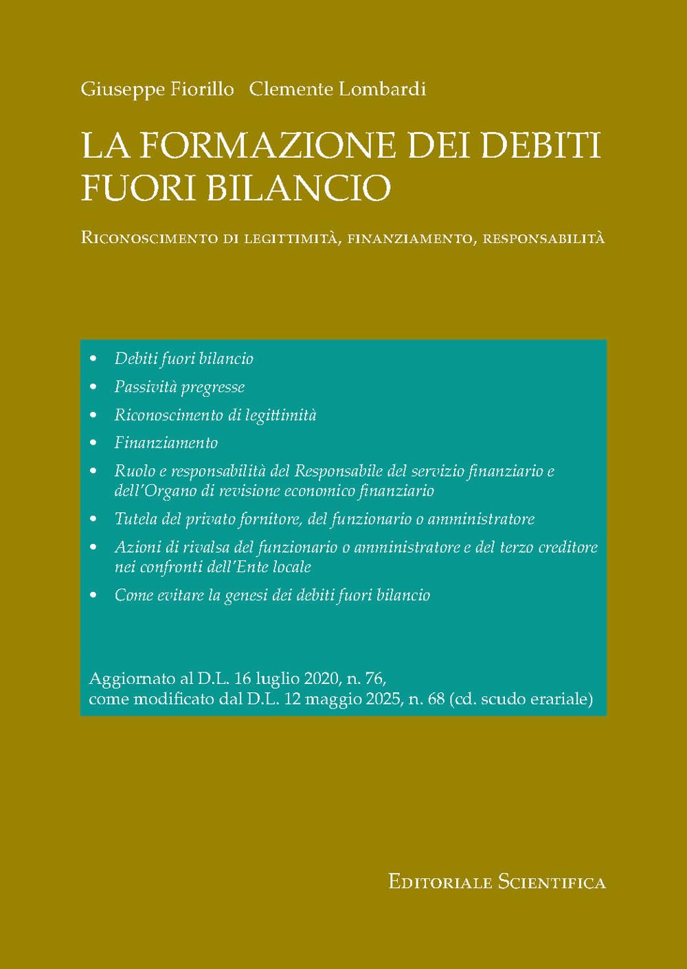 La formazione dei debiti fuori bilancio. Riconoscimento di legittimità, finanziamento, responsabilità book
