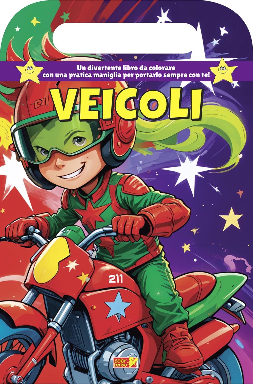 Veicoli. Libro da colorare con maniglia. Ediz. illustrata book