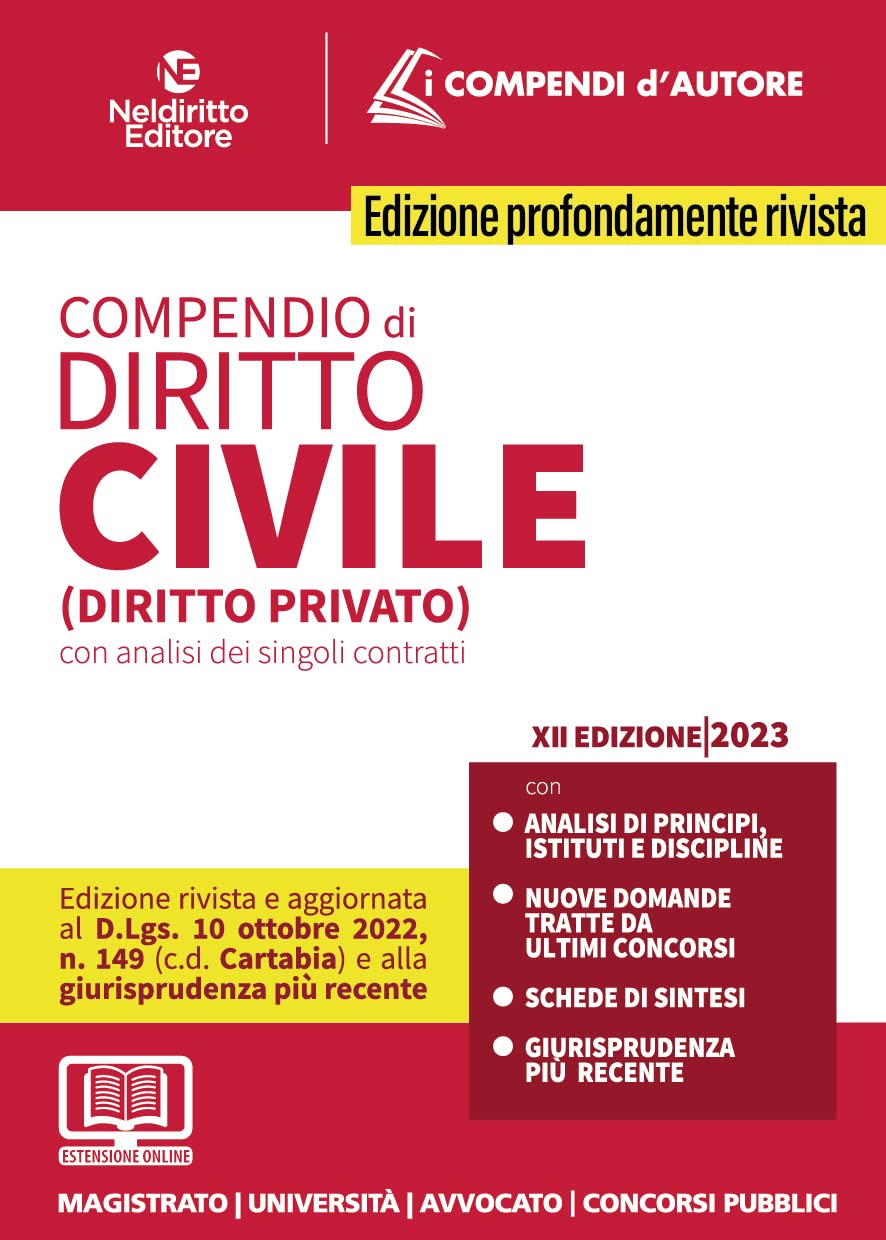 Compendio di diritto civile (diritto privato) con analisi dei singoli contratti (I compendi d'autore) Law