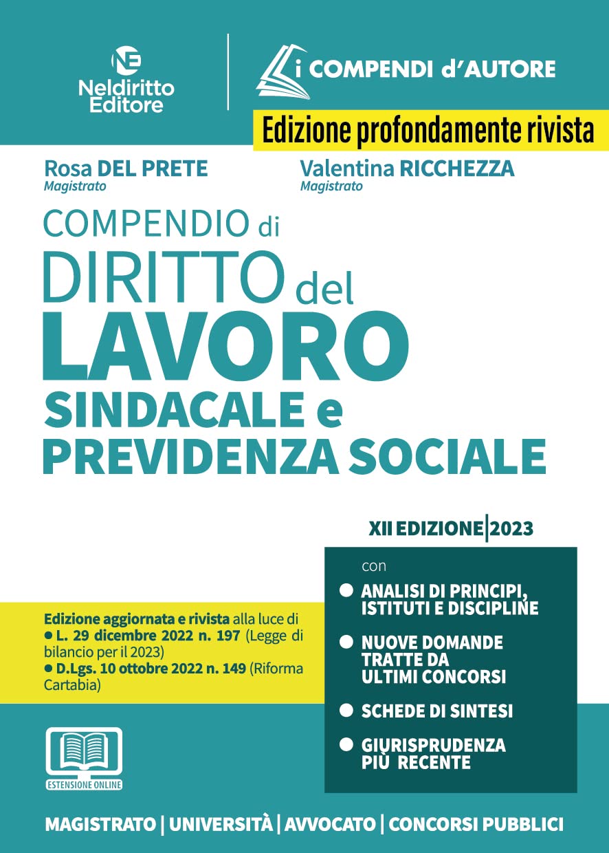 Compendio di diritto del lavoro, sindacale e della previdenza sociale.: Nuova ediz. Con estensione online (I compendi d'autore) Law