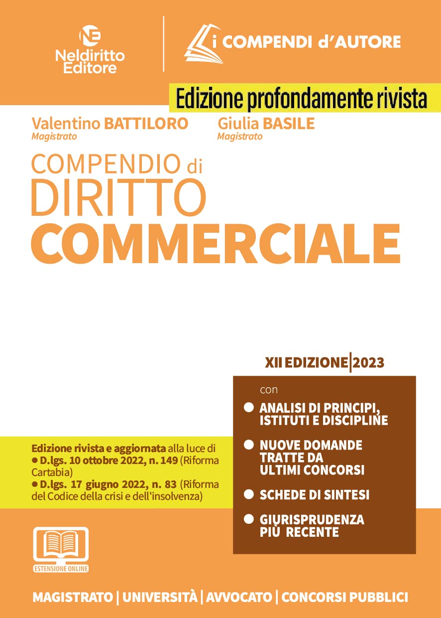 Compendio di diritto commerciale. Con espansione online (Compendi d'Autore) Law