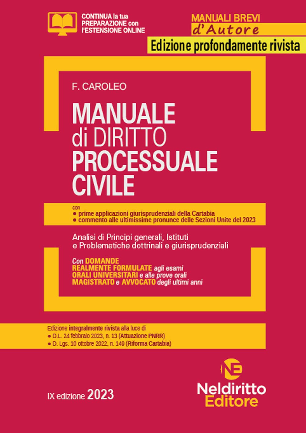 Manuale di diritto processuale civile (Manuali brevi d'autore) Law