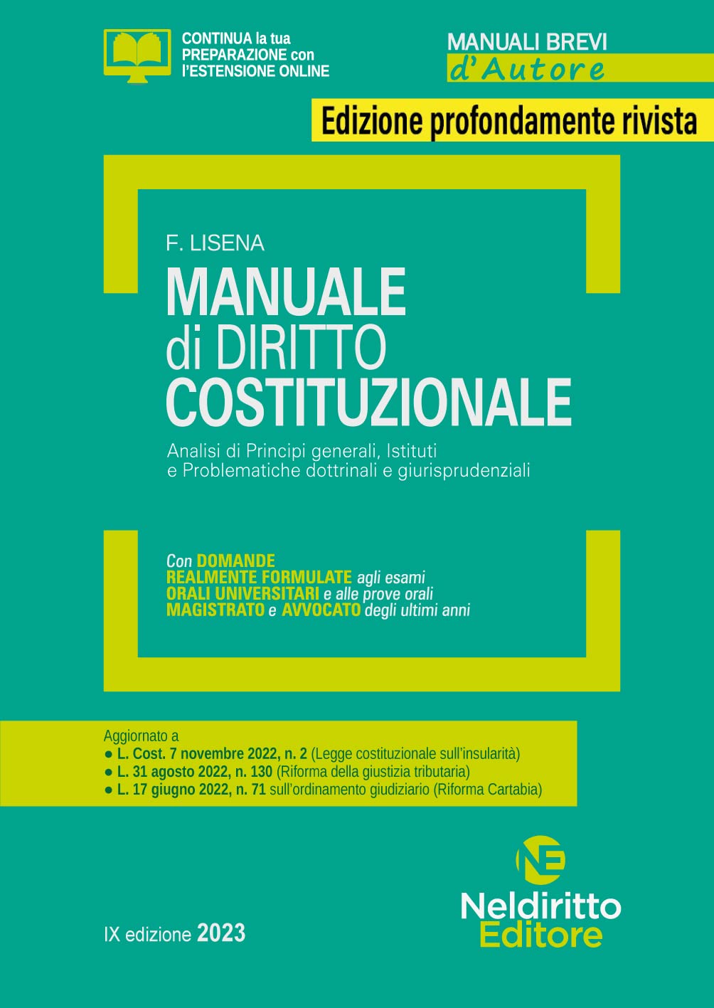 Manuale di diritto costituzionale (Manuali brevi d'autore) Law