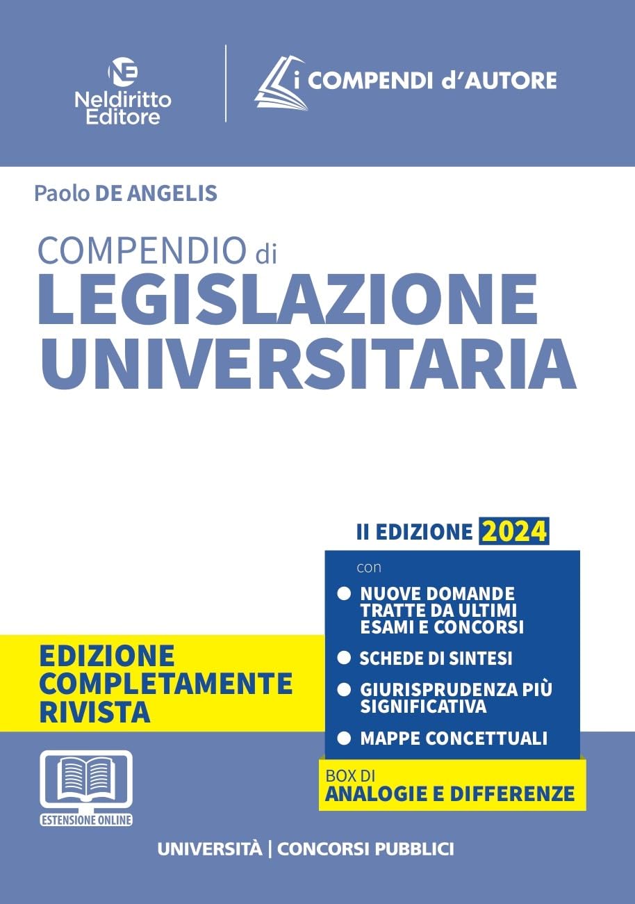 Compendio di legislazione universitaria 2024 book