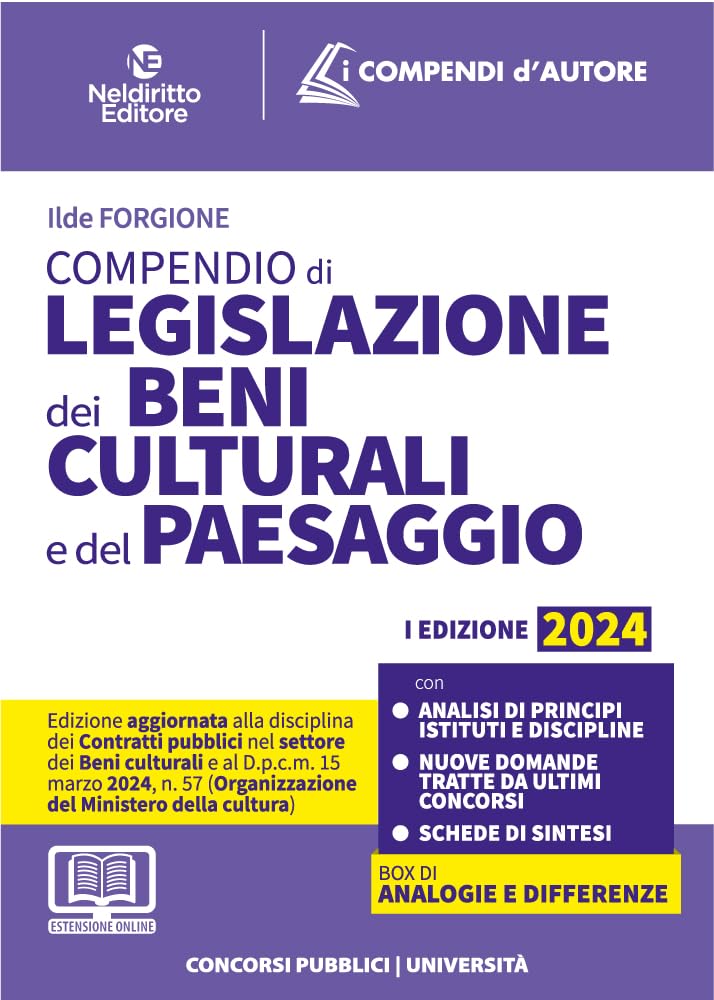 Compendio di Legislazione dei beni culturali e del paesaggio 2024 book