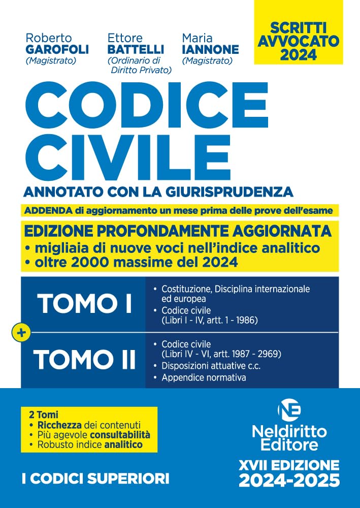 Codice civile. Annotato con la giurisprudenza. Esame avvocato 2024 Law