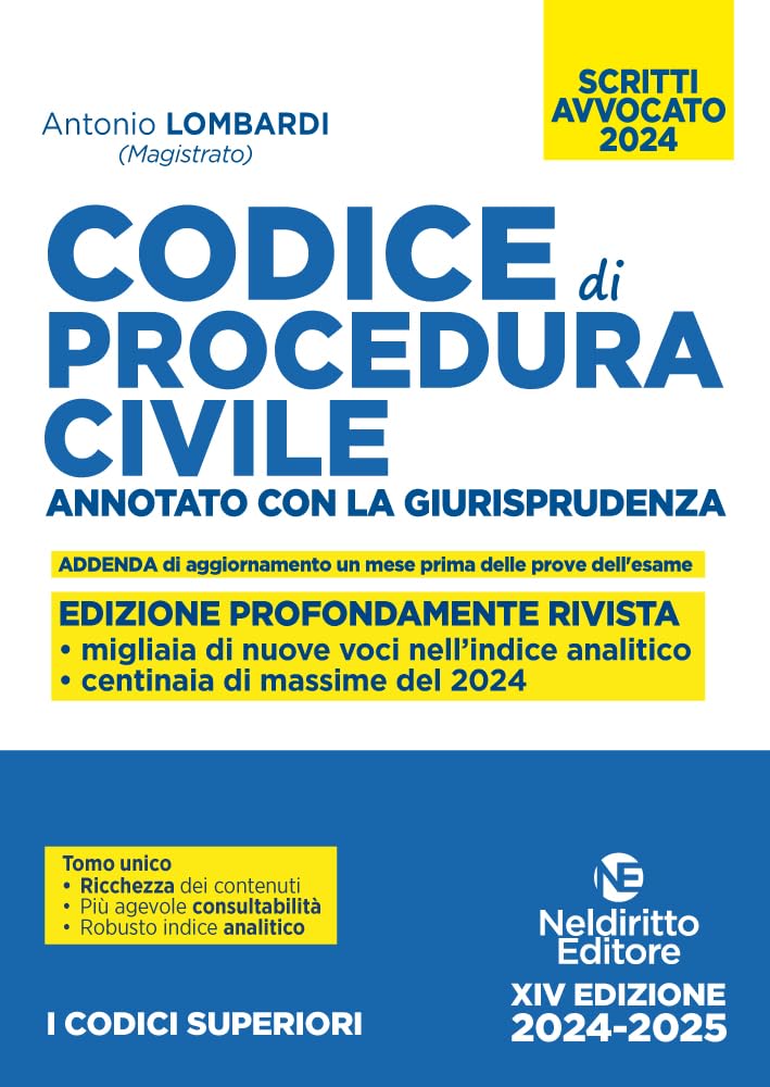 Codice di procedura civile. Annotato con la giurisprudenza. Esame avvocato 2024 Law