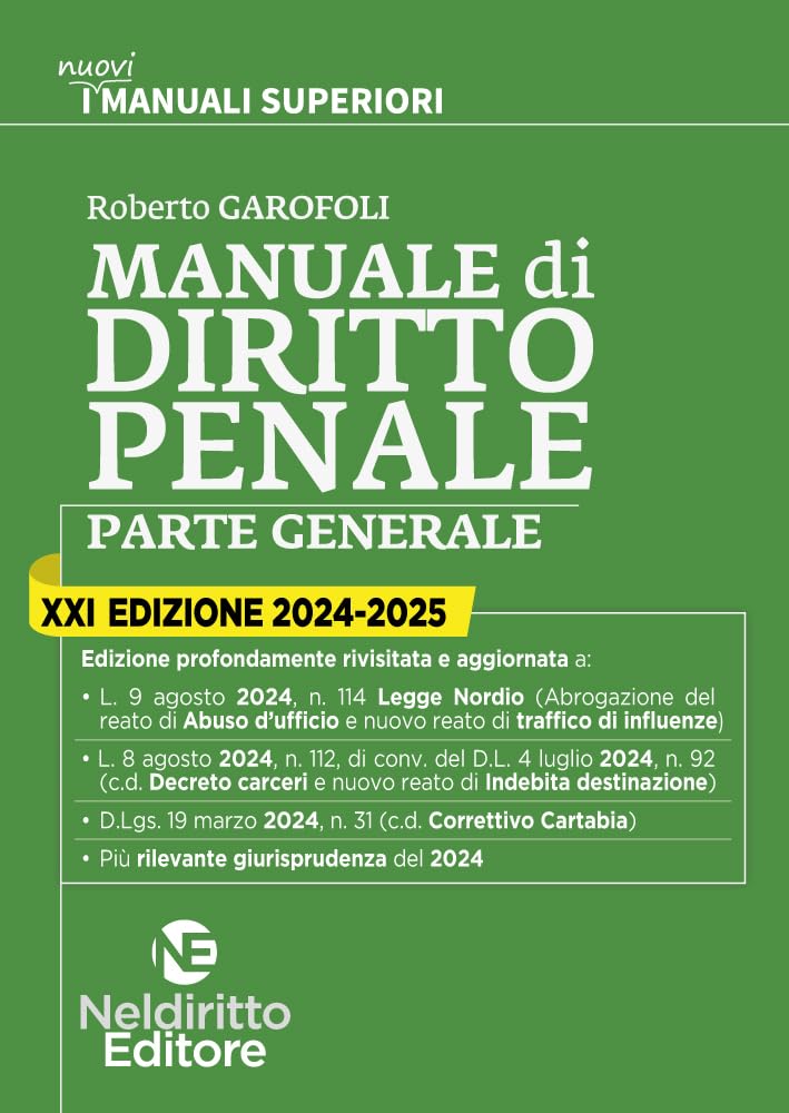 Manuale superiore di diritto penale 2024-2025 book