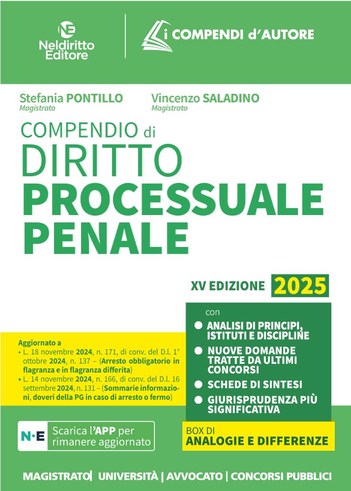 Compendio di procedura penale 2025. Nuova ediz. book