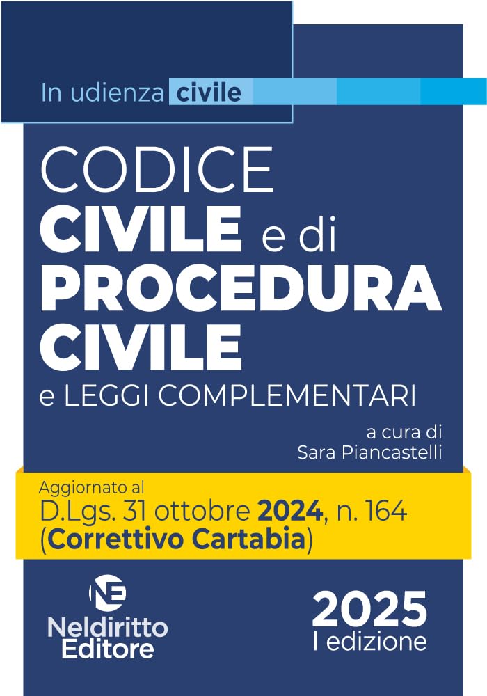 Codice civile e di procedura civile aggiornato al Decreto Correttivo Cartabia D.Lgs. 31 ottobre 2024, n. 164. Nuova ediz. book