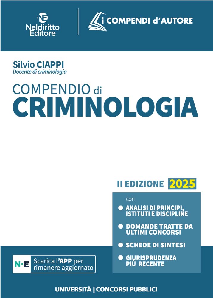 Compendio di criminologia. Nuova ediz. book
