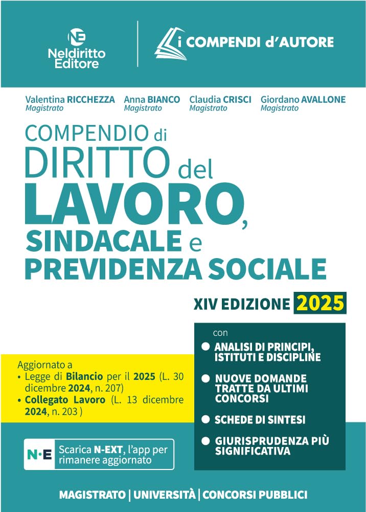 Compendio di diritto del lavoro, sindacale e della previdenza sociale. Con app book