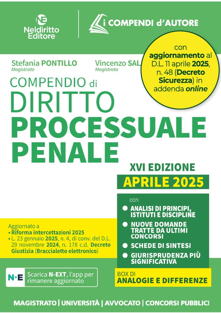 Compendio di procedura penale. Aprile 2025 book
