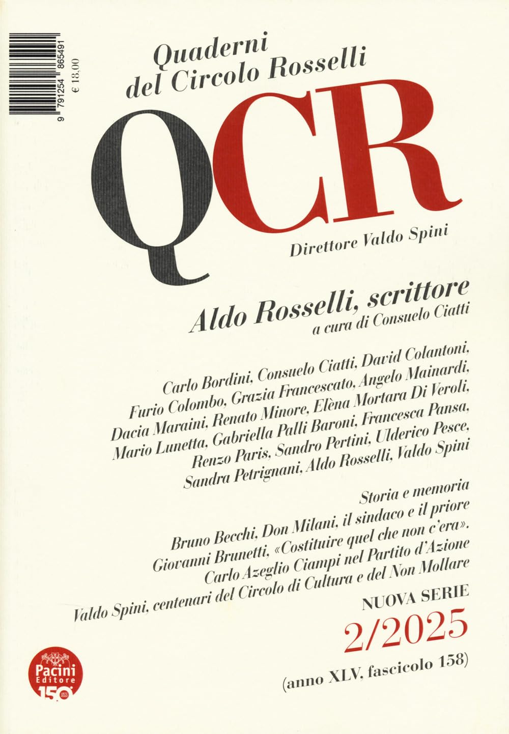 QCR. Quaderni del Circolo Rosselli. Aldoi Rosselli, scrittore (2025) (Vol. 2) book