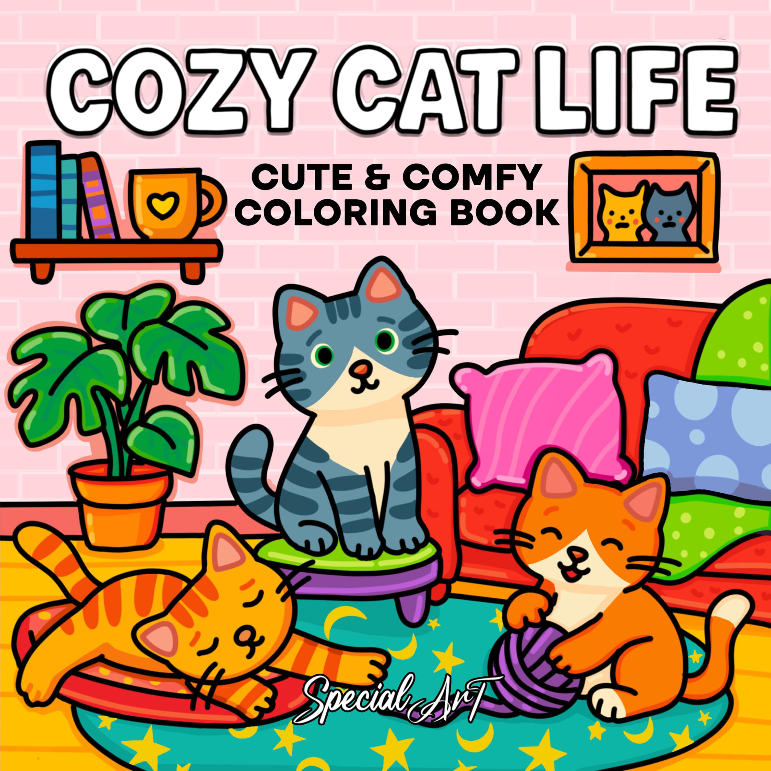Cozy Cat Life: A Cute and Relaxing Coloring Book of Feline Fun and Cozy Moments (Cozy Cat & Dog Coloring Book, Band 1) Hobbies & Crafts