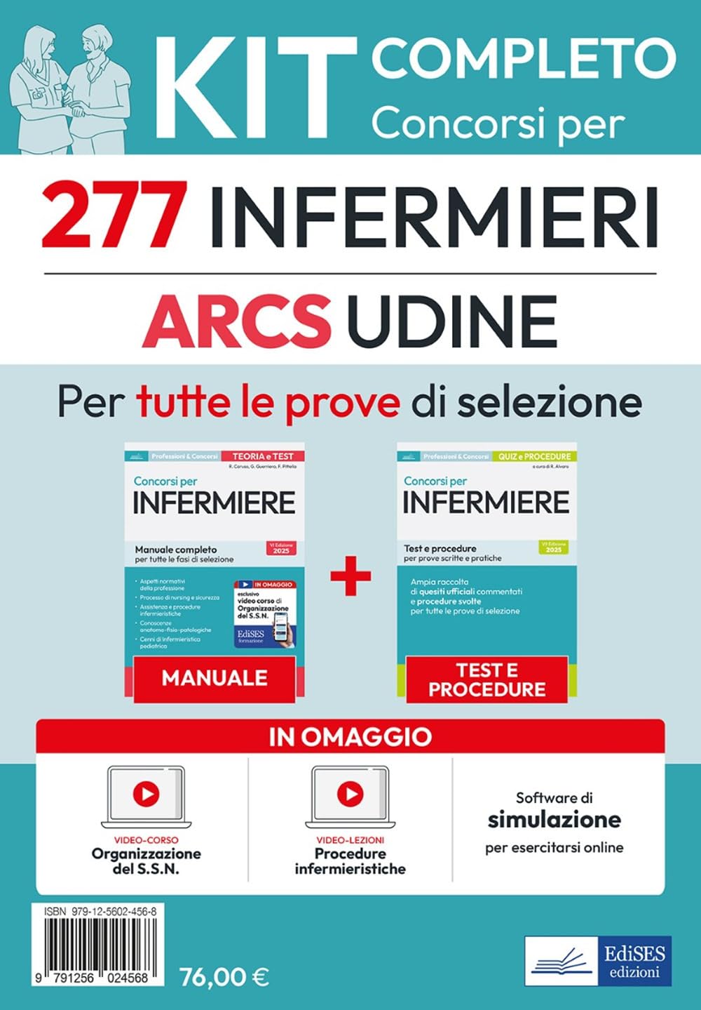 Kit completo 277 infermieri ARCS Udine. Con software di simulazione. Con video-corso book