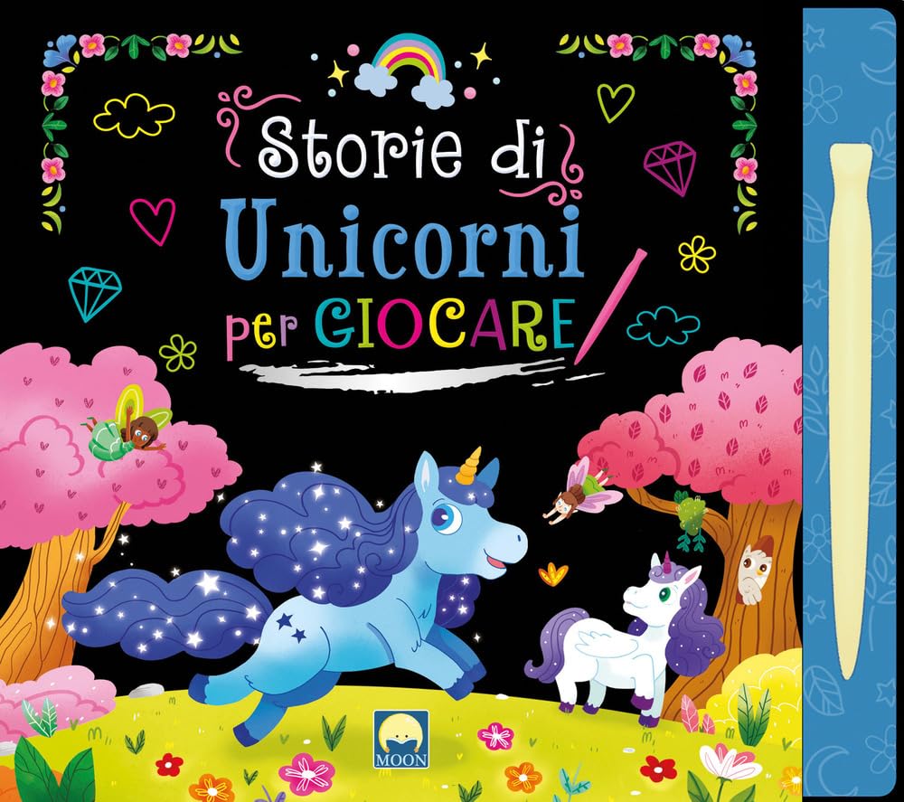 Storie di unicorni per giocare scratch book