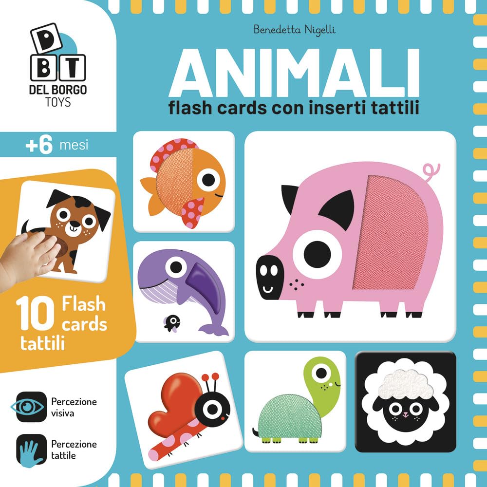 Animali. Flash cards con inserti tattili. Ediz. a colori Non-fiction