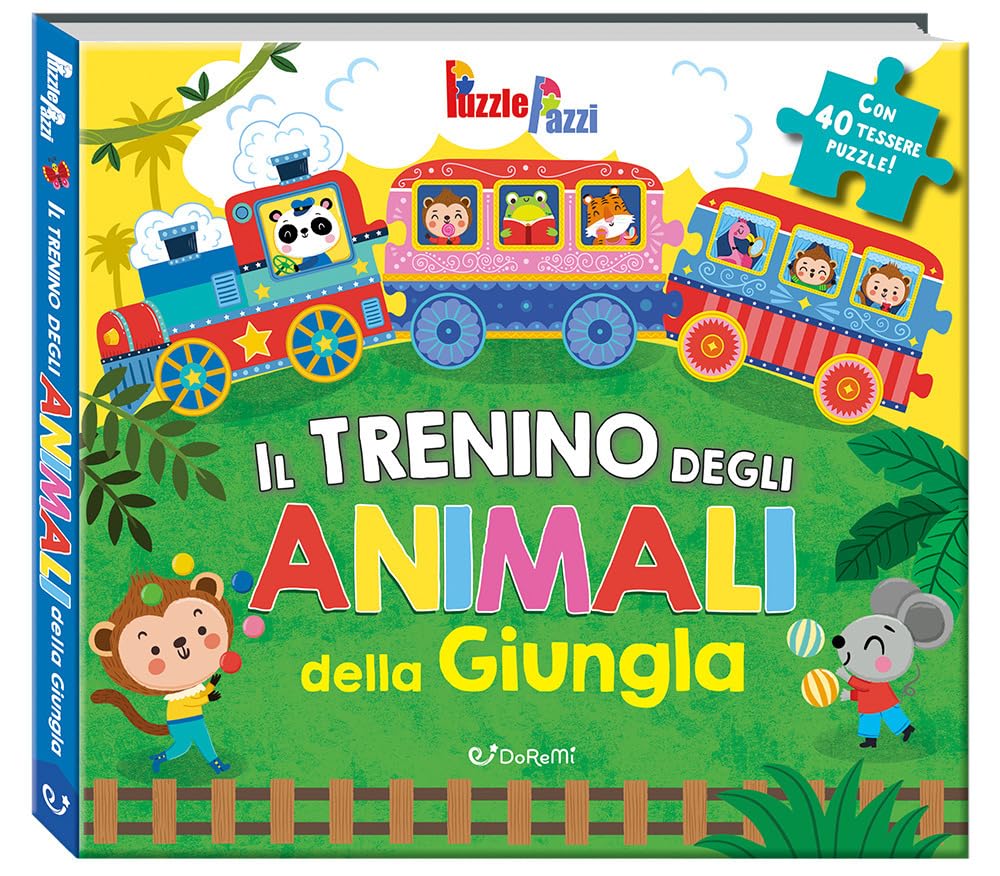 Il trenino degli animali della giungla. Puzzle pazzi Non-fiction