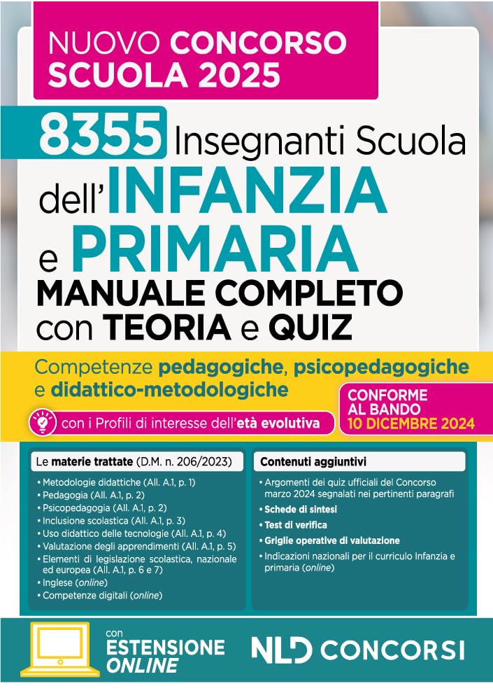 Manuale infanzia e primaria con teoria e test di verifica per il nuovo concorso scuola Infanzia e primaria 2025. Nuova ediz. book
