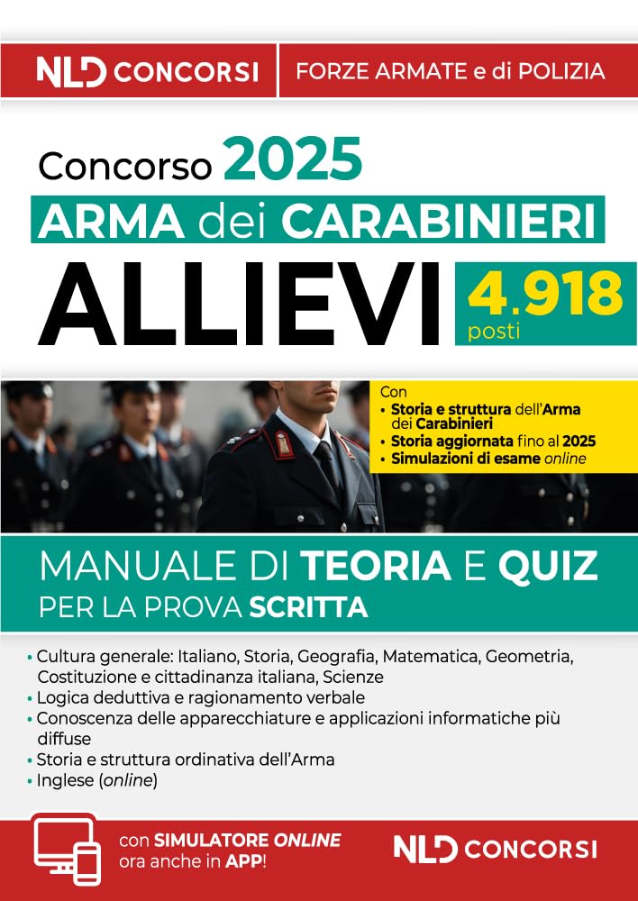Concorso per Allievi Carabinieri dell'Arma. Manuale + quiz. Nuova ediz. Con simulatore online book