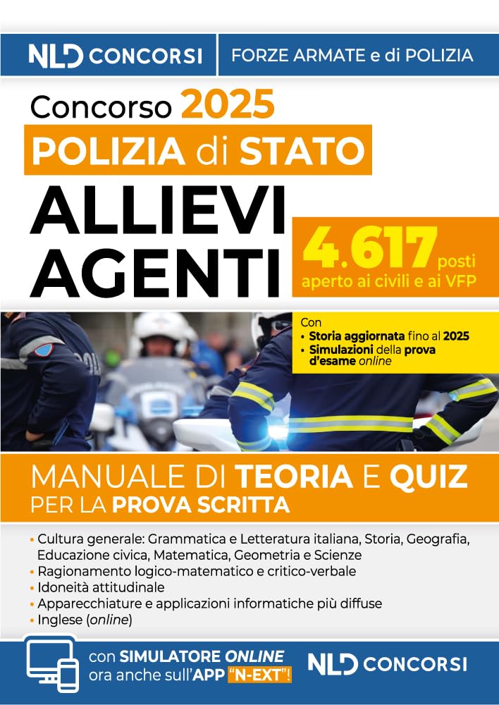 Concorso 4617 allievi agenti della Polizia di Stato. Manuale con Teoria e quiz 2025. Con simulatore online Social Sciences