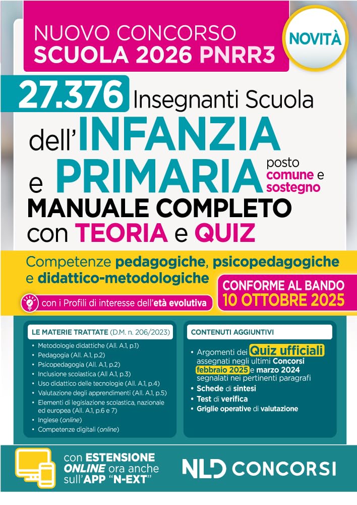 Concorso scuola PNRR3. Manuale infanzia e primaria con teoria e test di verifica per il concorso scuola Infanzia e Primaria 2025-2026 book