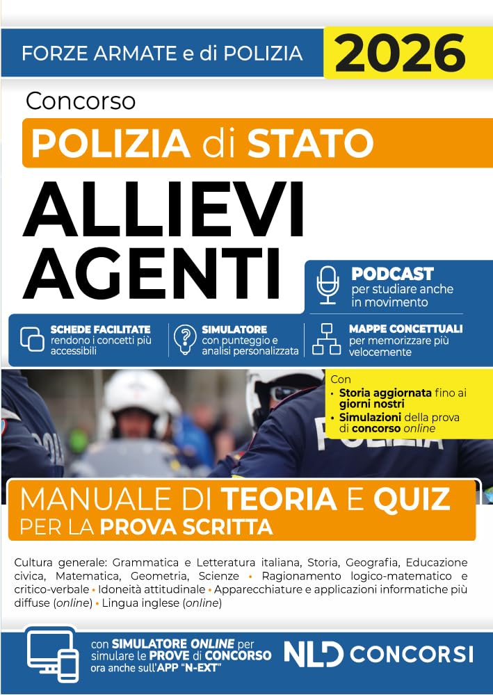 Concorso Polizia di Stato allievi agenti. Manuale di teoria e quiz per la prova scritta 2026 book
