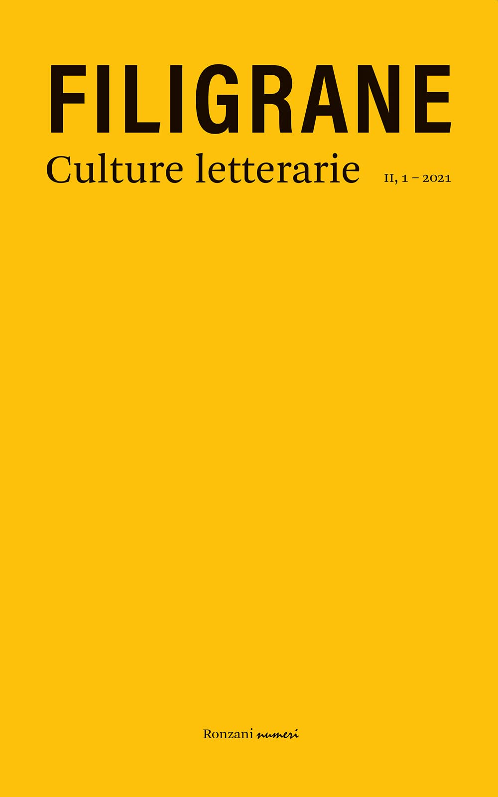 Filigrane. Culture letterarie. Città e confini (2021) (Vol. 1) Contemporary literature