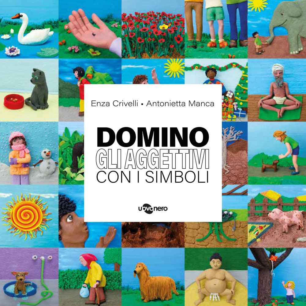 Domino gli aggettivi con i simboli. Con tessere book