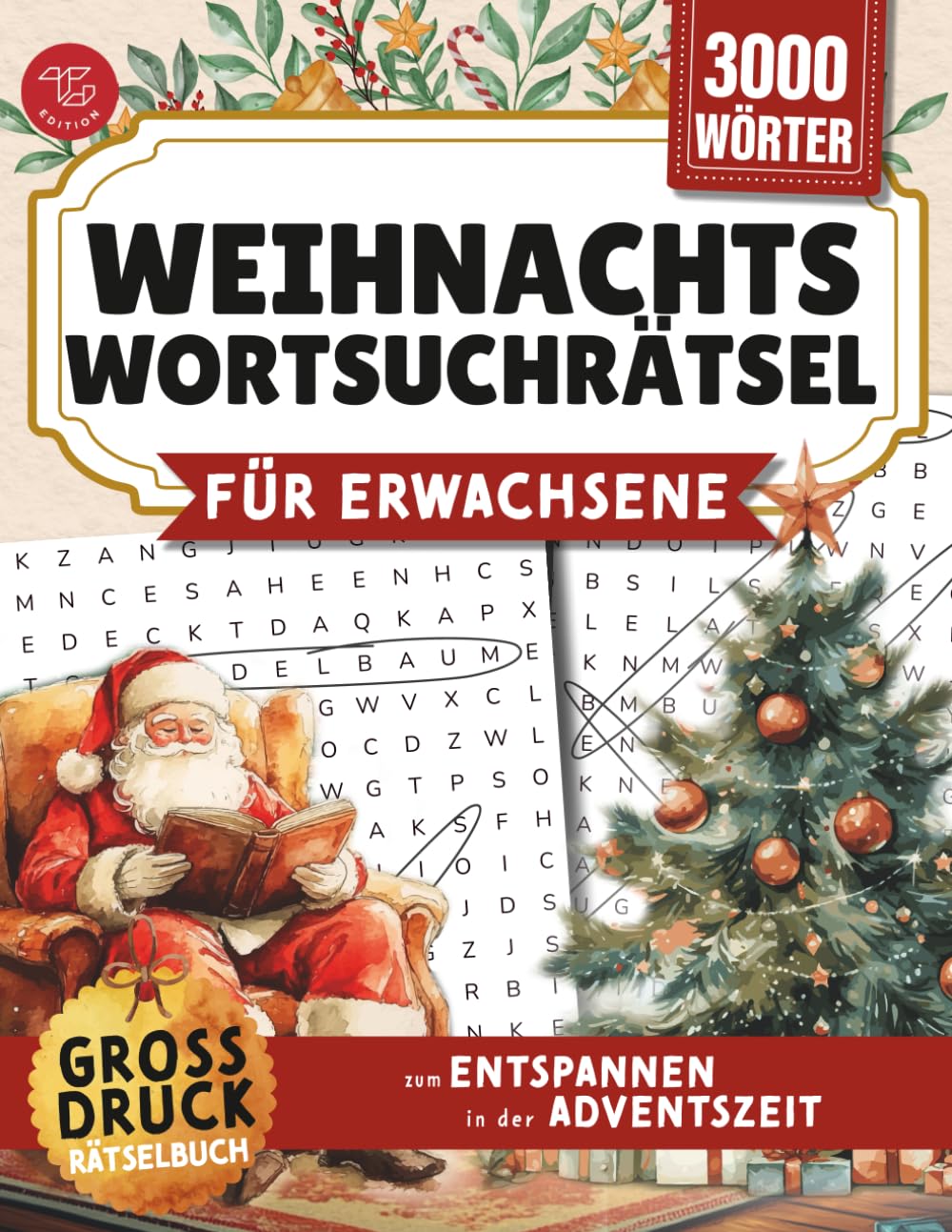 Weihnachts-Wortsuchrätsel für Erwachsene: Großdruck-Rätselbuch zum Entspannen in der Adventszeit Lifestyle