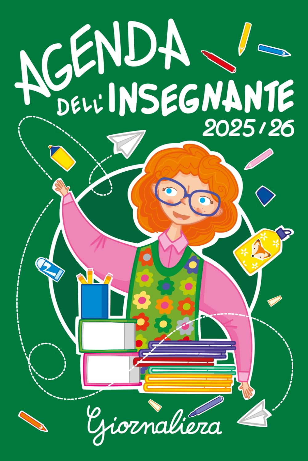 AGENDA DELL'INSEGNANTE 2025/2026: Planner GIORNALIERO A COLORI per Docenti della Scuola Primaria book