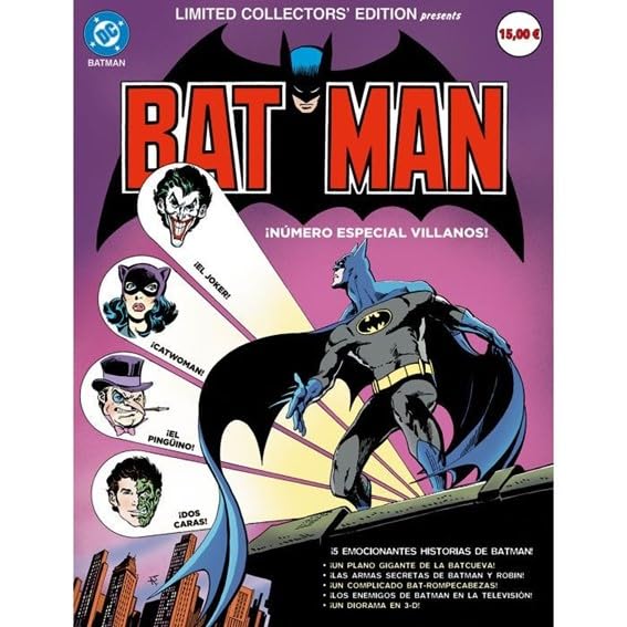 Dc edición facsímil limited collectors' edition c-37. batman. especial villanos book