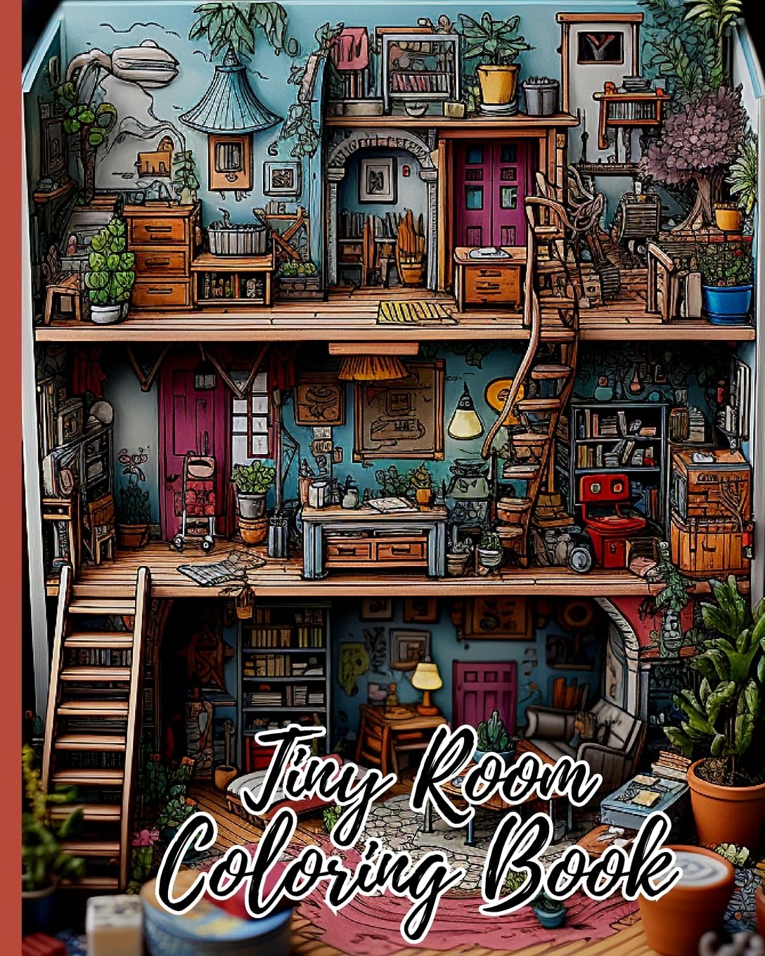 Tiny Room Coloring Book: Creative Interior Designs, Tiny Illustrations Of Miniature And Cozy Rooms Hobbies & Crafts