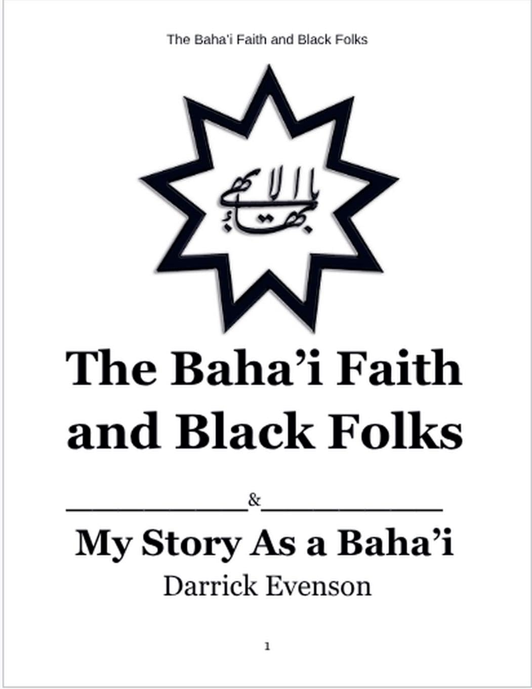 The Baha'i Faith and Black Folks Religion & Esotericism