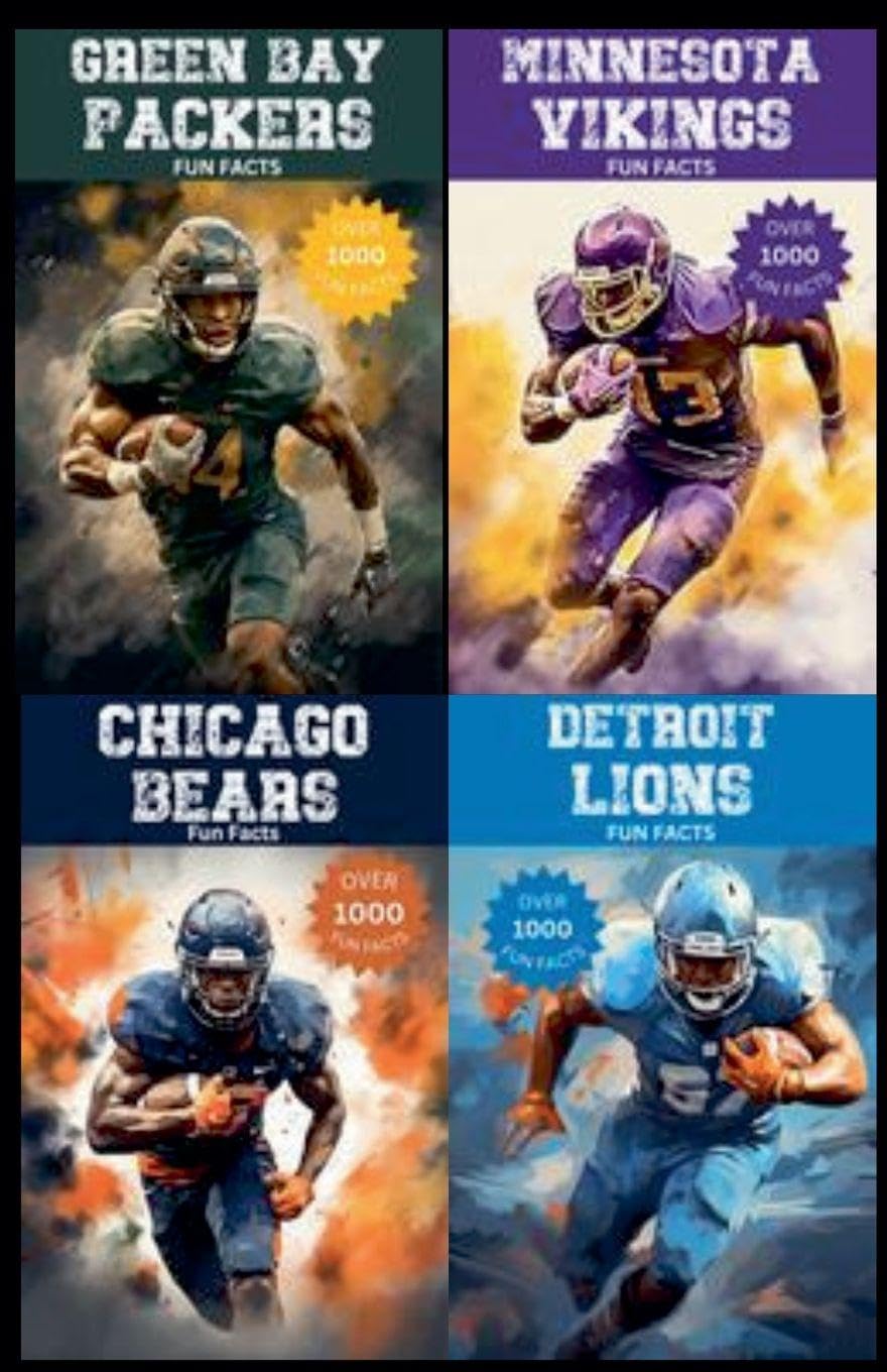 NFL Fun Facts - NFC North Bundle - 4000+ Fun Facts Leisure & Fun