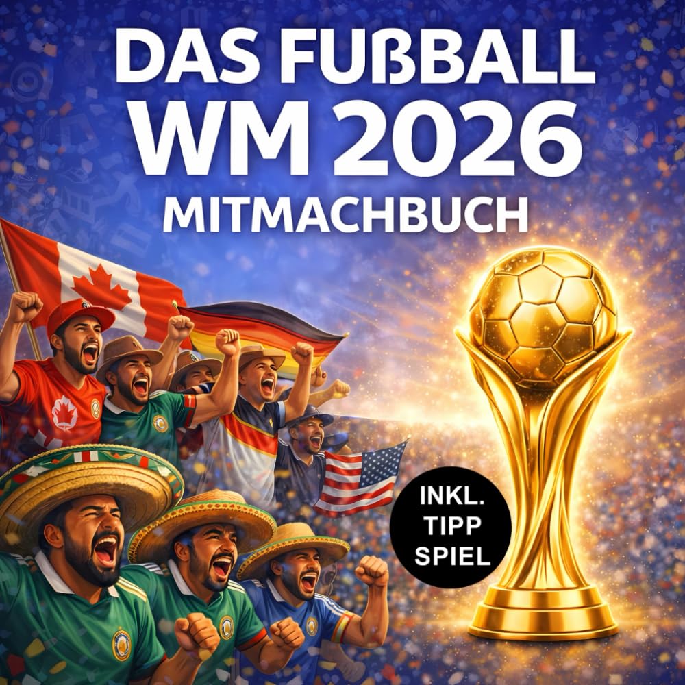 Das Fußball WM 2026 Mitmachbuch: Inkl. Tippspiel - Rätseln, Tippen & Ausfüllen - Mit Spielplan, Fakten, Quiz & Challenges zur Weltmeisterschaft - Der perfekte WM-Begleiter für echte Fußballfans Leisure & Fun