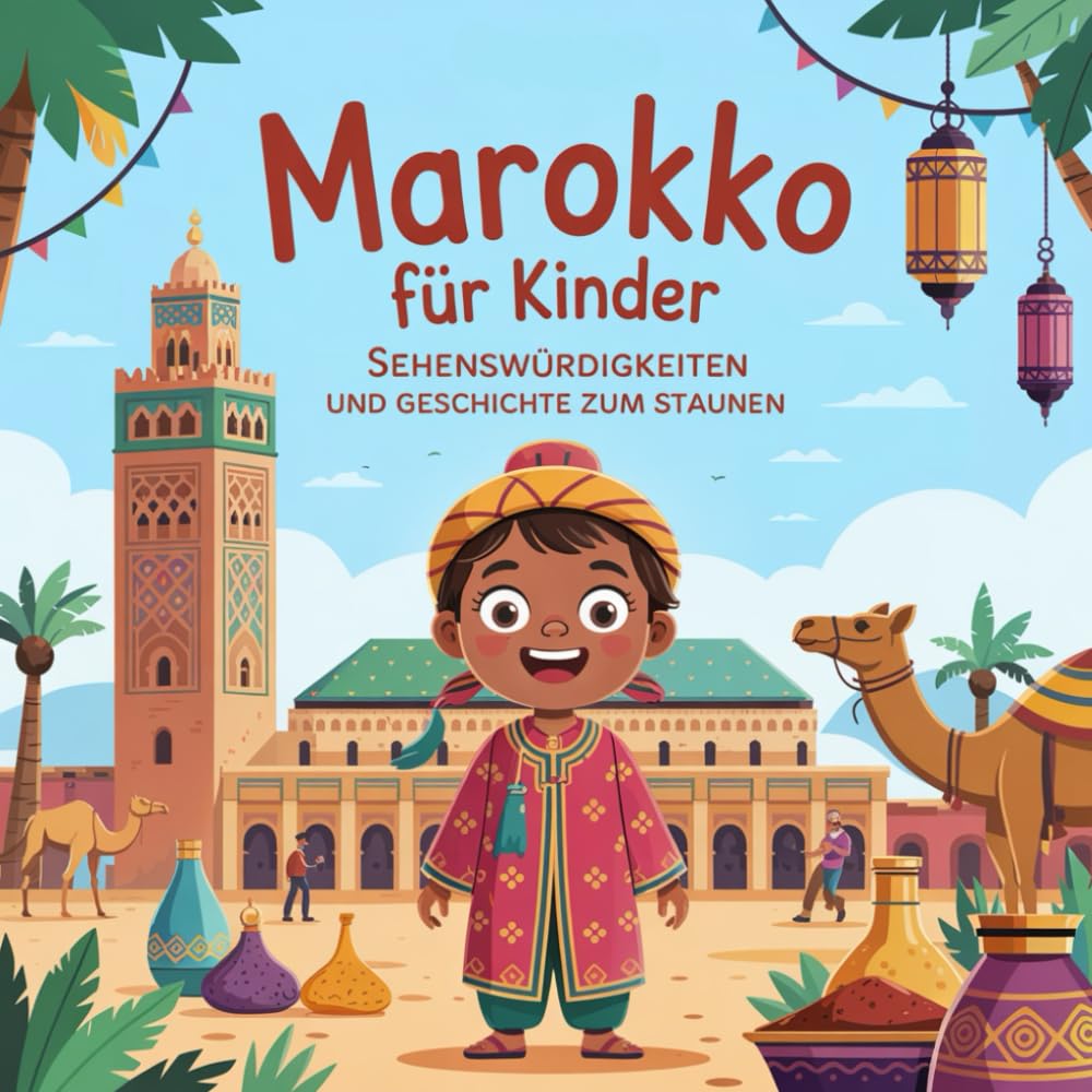 Marokko für Kinder – Sehenswürdigkeiten und Geschichte zum Staunen: Magische Geschichten über Wüsten, Städte, Märkte und Traditionen – liebevoll erzählt für Kinder von 4–7 Jahren Non-fiction