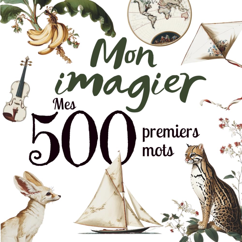 Mon imagier – Mes 500 premiers mots: Imagier éducatif illustrés : fruits & légumes, nourriture, vêtements, jouets, animaux, insectes, véhicules, ... couleurs & formes | Dès 1 an (0–4 ans) book