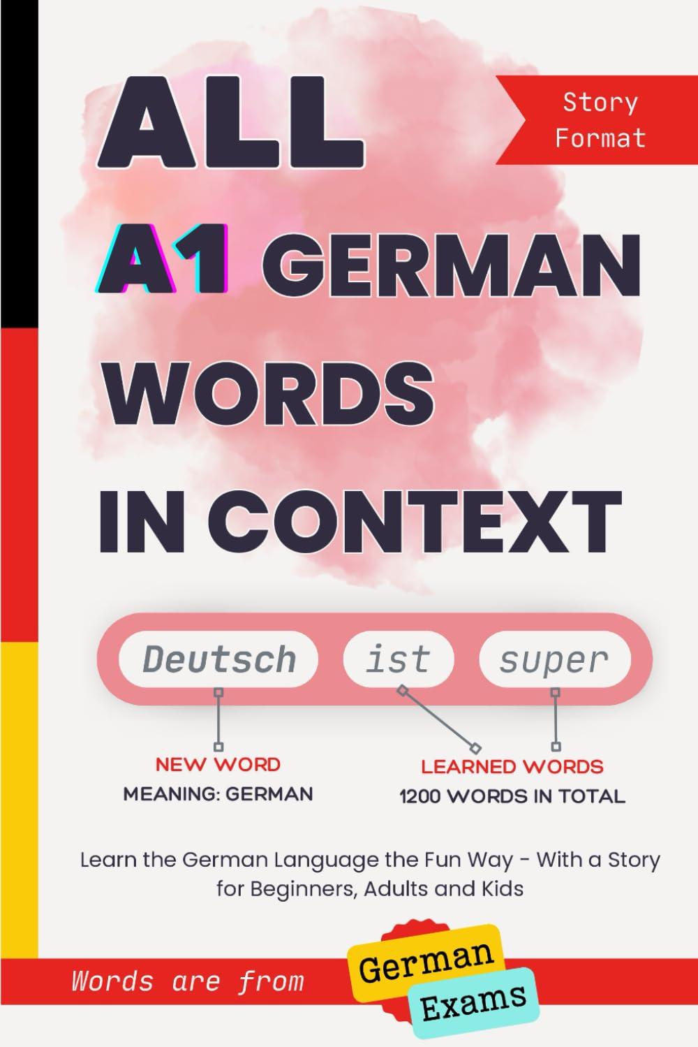All A1 German Words in Context: Learn the German Language the Fun Way - With a Story for Beginners, Adults and Kids. Words are from German exams (All German Words In Context, Band 1) Foreign Languages ​​& Dictionaries