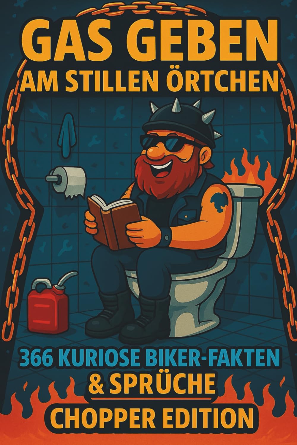 Gas geben am stillen Örtchen – 366 kuriose Biker-Fakten & Sprüche Chopper Edition: Lustiges Motorrad-Buch fürs Klo | Fun Facts, Witze & unnützes ... Geschenkidee für Biker & Motorradfahrerinnen Humour & Satire