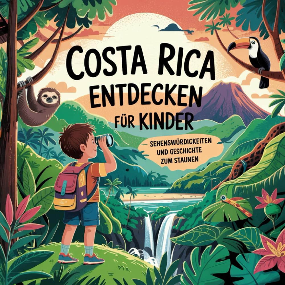Costa Rica entdecken für Kinder – Sehenswürdigkeiten und Geschichte zum Staunen: Magische Geschichten über Regenwälder, Tiere, Vulkane und Traditionen – liebevoll erzählt für Kinder von 4–7 Jahren Non-fiction