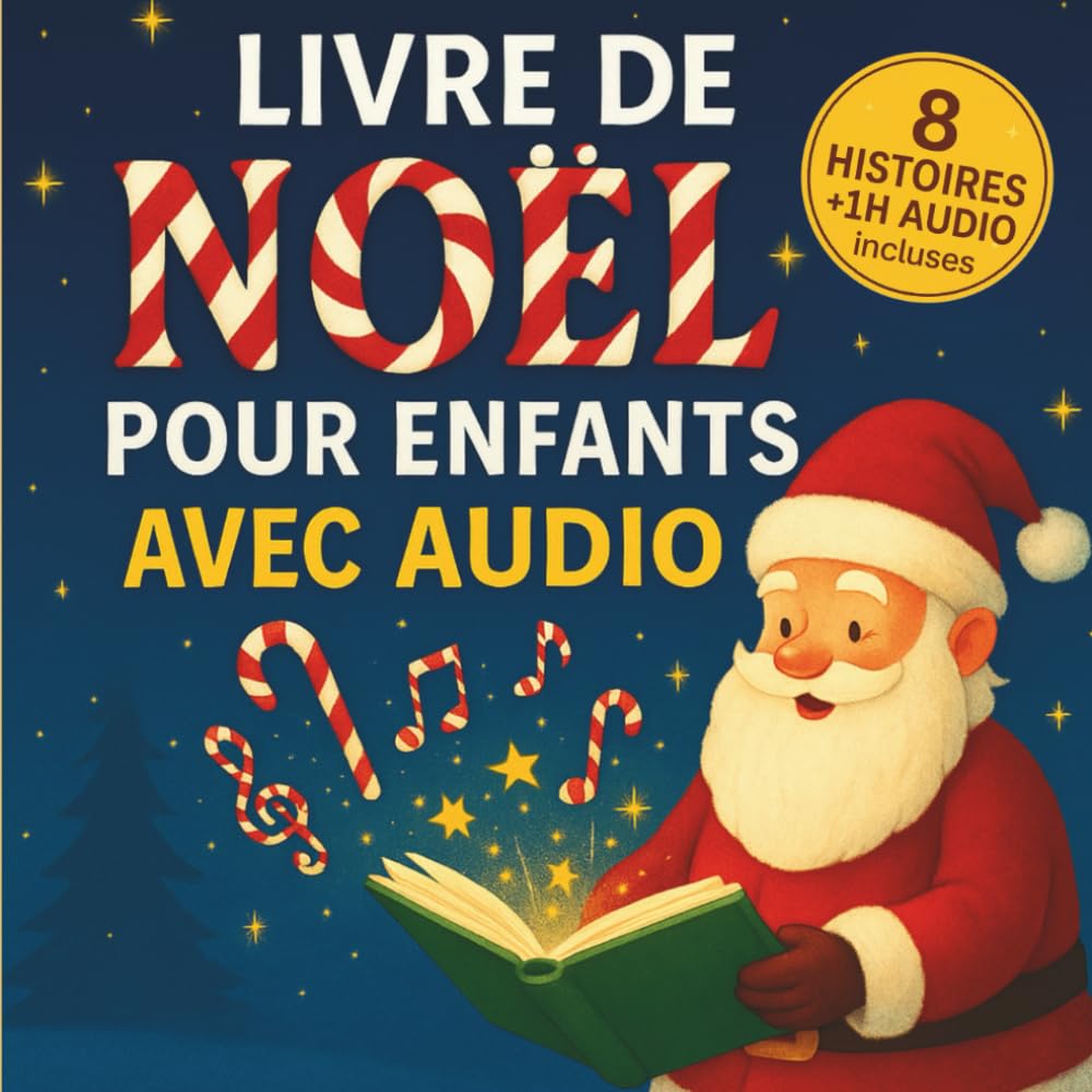 Livre de Noël pour enfants avec audio: Un livre enfants de Noël avec histoires audio offertes, incluant une histoire de Noël pour la veille et 7 autres contes magiques illustrés book