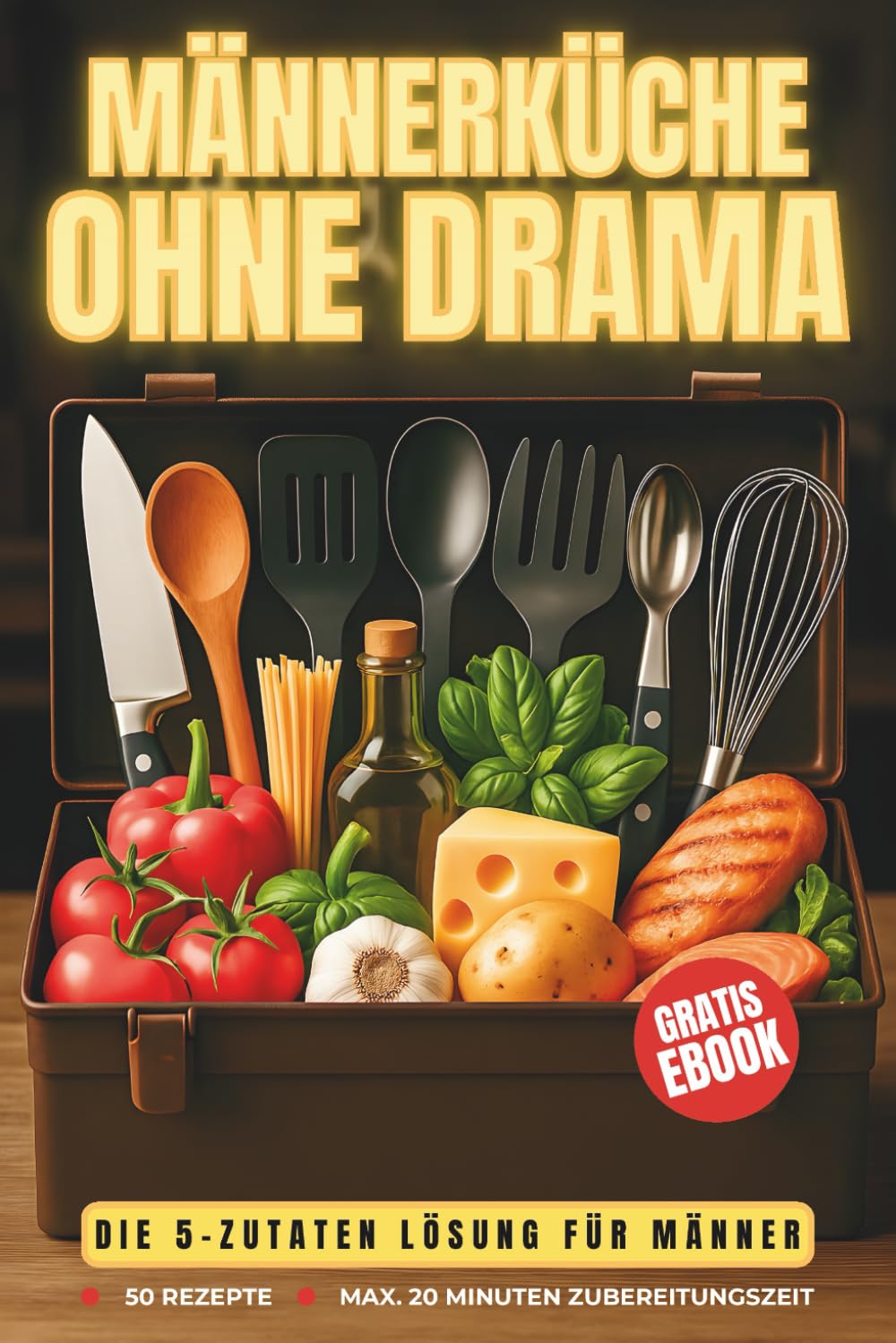 Männerküche ohne Drama – Das 5-Zutaten-Kochbuch für alle, die Hunger haben, aber keinen Bock auf Stress Lifestyle
