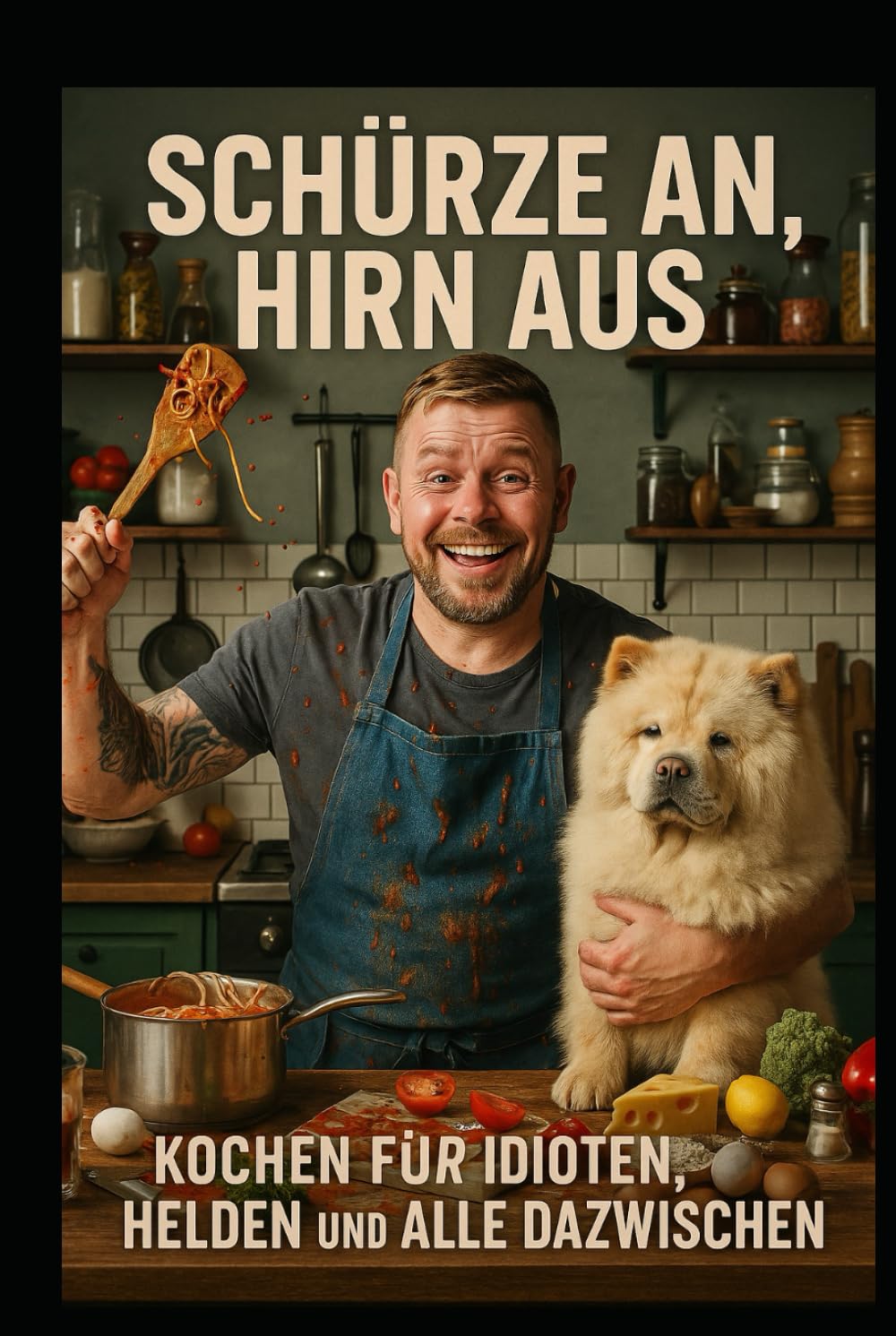 Schürze an, Hirn aus – Kochen für Idioten, Helden und alle dazwischen: Hausmannskost mit Witz, Würze und Wumms – für Menschen, die mehr Hunger als Talent haben Cooking & Enjoying