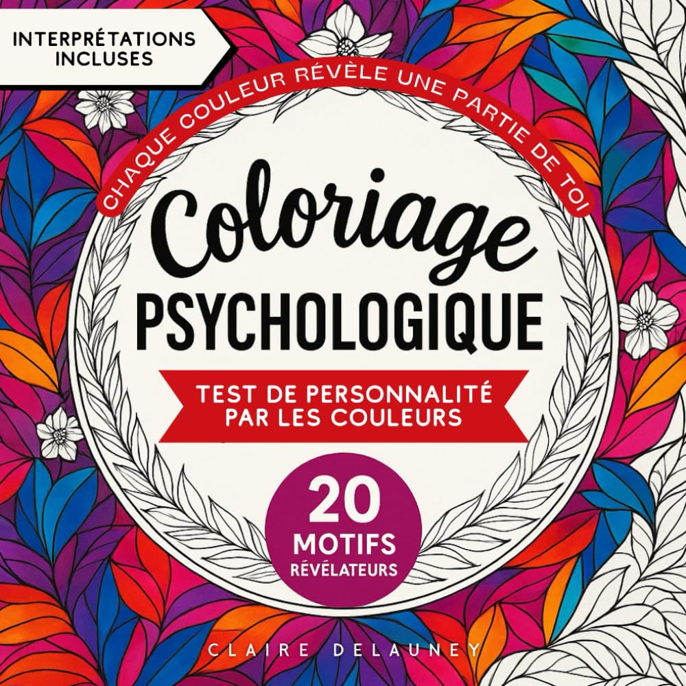 Coloriage Psychologique – Test de personnalité par les couleurs: Livre de coloriages adulte révélateurs des qualités, défauts, émotions et besoins - ... motifs uniques avec interprétations incluses book