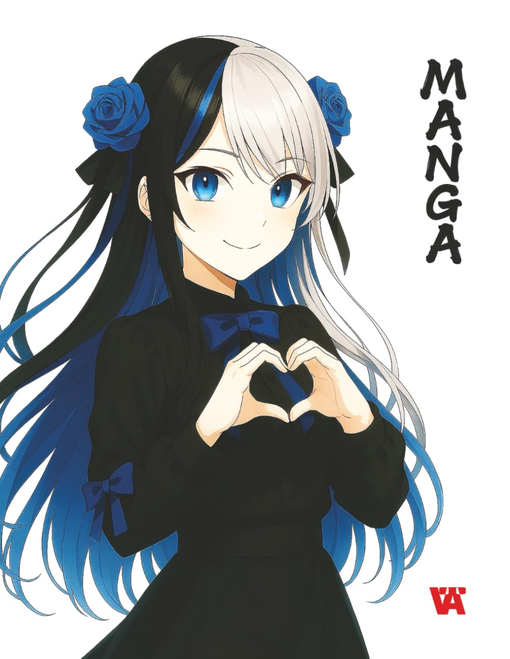 Manga. Livre de Сoloriage: Livre de coloriage relaxant pour adolescents et adultes avec 50 illustrations uniques et des pages intermédiaires noires book