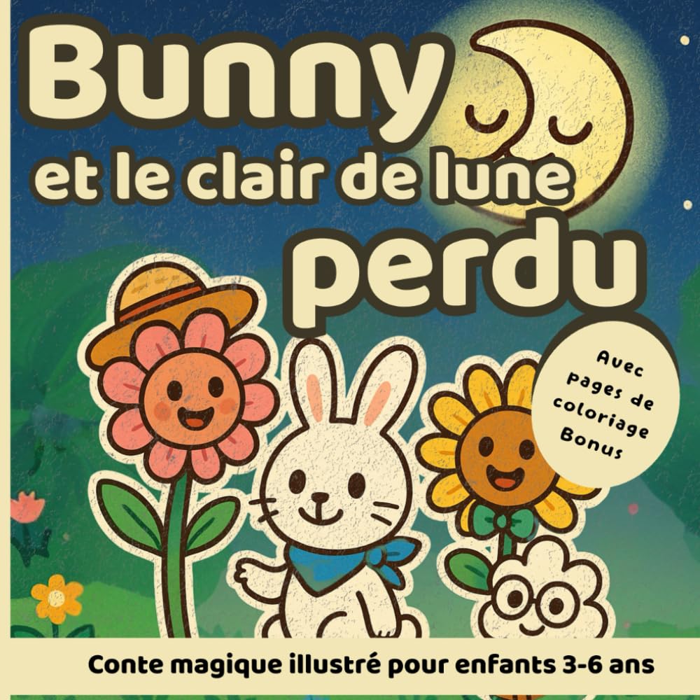 Bunny et le clair de lune perdu: Conte magique illustré pour enfants 3-6 ans – Histoire du soir avec coloriages, amitié et jardin enchanté book