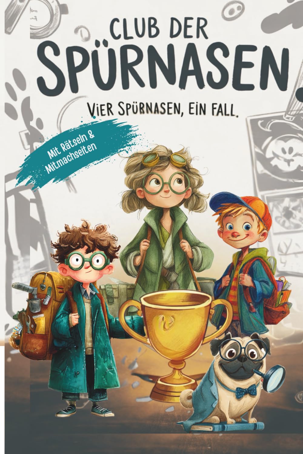 Club der Spürnasen - Detektiv-Rätselbuch für Kinder ab 6: Schulkrimi zum Mitraten mit Geheimschrift & Suchbildern Novels & Short Stories