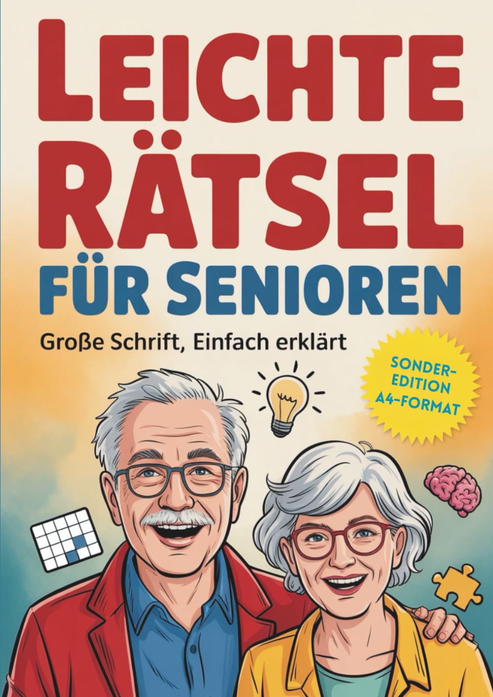 Leichte Rätsel für Senioren – Großdruck-Edition A4 – XXL Schrift: Beschäftigungsbuch & Gedächtnistraining in großer Schrift – Einfach erklärt Leisure & Fun